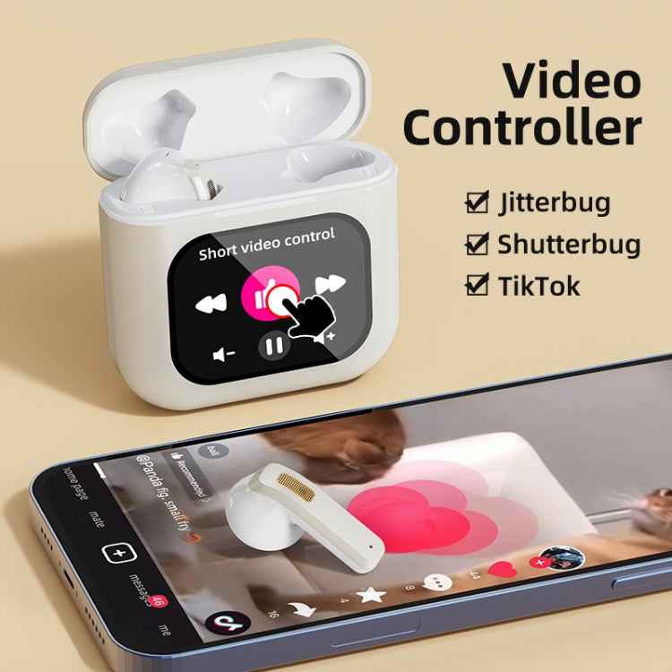 Digital Display Touch Screen TWS Wireless Bluetooth 5.3 Smart Earphones With MP3 Function