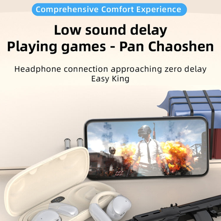 OWS Hanging Ear Bluetooth Earphones With Digital Display Charging Compartment