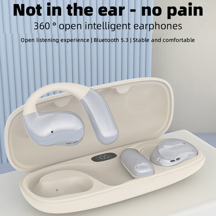 OWS Hanging Ear Bluetooth Earphones With Digital Display Charging Compartment