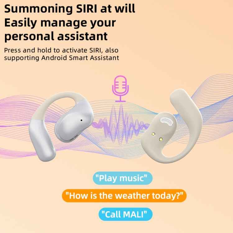 OWS Hanging Ear Bluetooth Earphones With Digital Display Charging Compartment