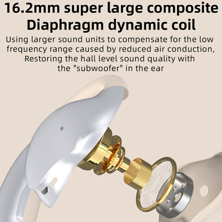 OWS Hanging Ear Bluetooth Earphones With Digital Display Charging Compartment