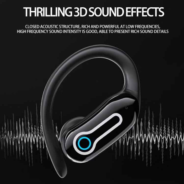J31 OWS Hanging Ear Stereo Bluetooth Earphones With Digital Charging Compartment