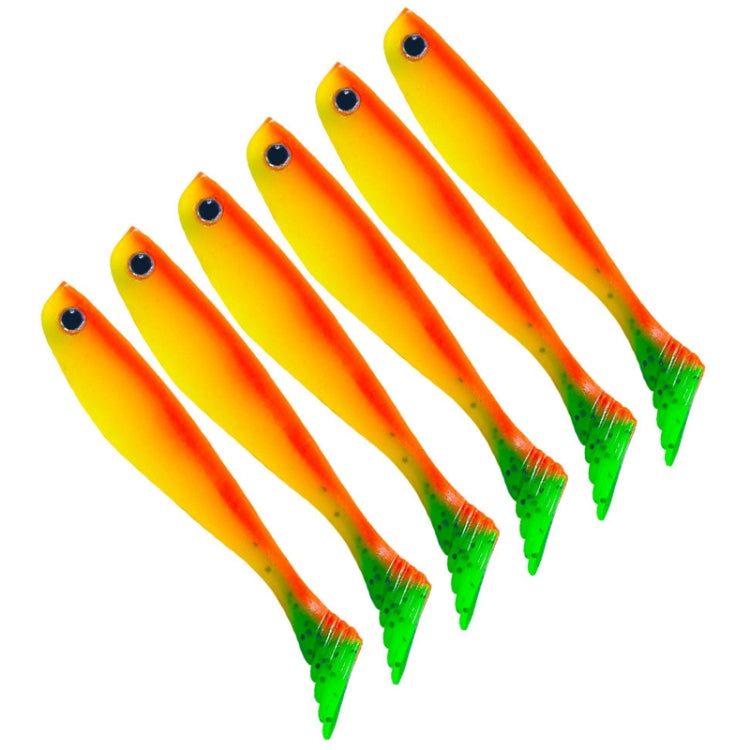 6pcs /Pack HENGJIA T-Tail Soft Dummy Bait Freshwater Fishing Lures