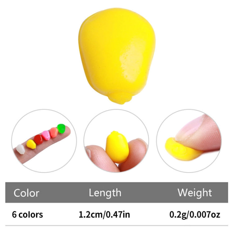 HENGJIA SO183 Floating Water Corn Soft Bait Plastic Lua Dummy Lures, 50pcs /Pack