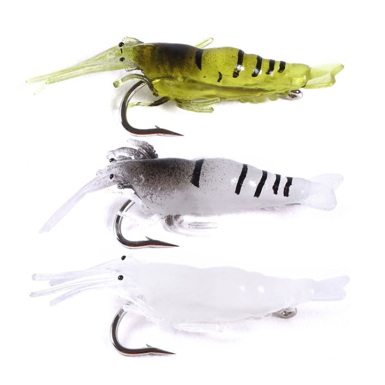 5pcs /Pack HENGJIA SO064 Imitation Grass Shrimp Dummy Bait Lua Fishing Soft Lures, 4cm 1.5g