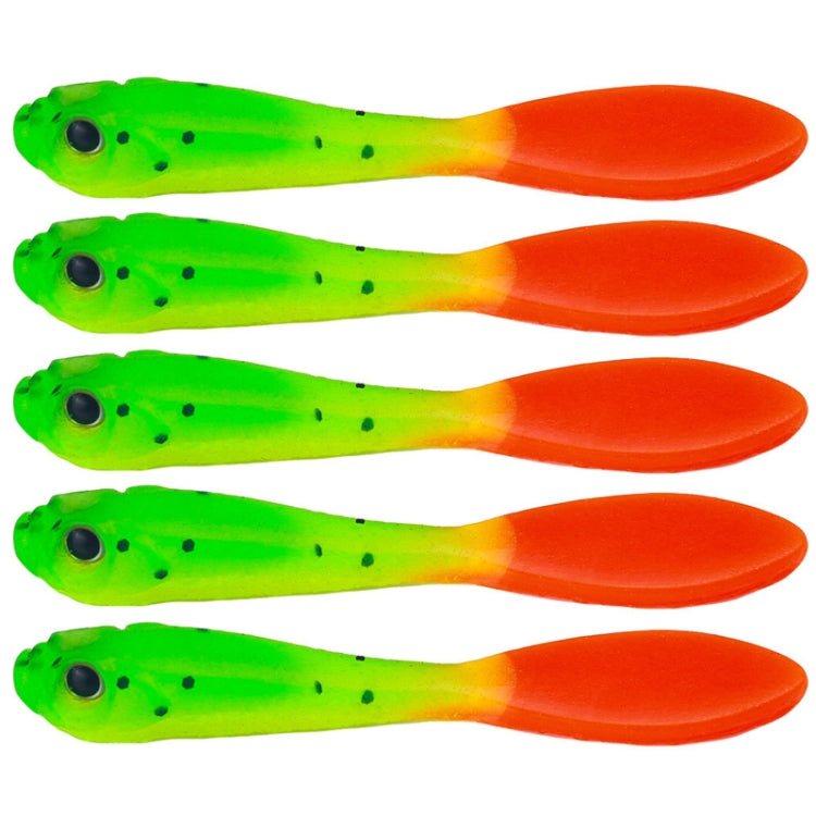 5pcs /Pack HENGJIA SO177 Dual Color Imitation Fishing Lure Freshwater Soft Dummy Bait