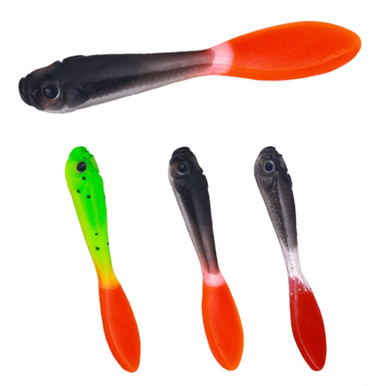 5pcs /Pack HENGJIA SO177 Dual Color Imitation Fishing Lure Freshwater Soft Dummy Bait