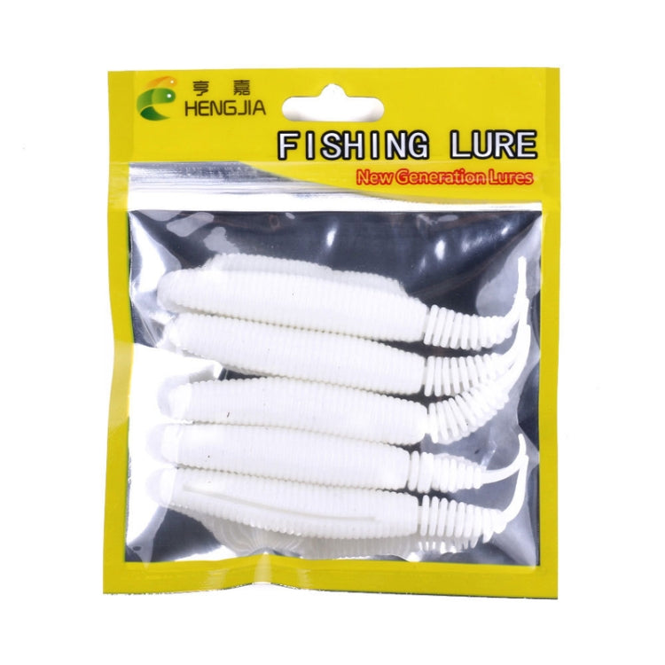 5pcs /Pack HENGJIA SO109 Spaghetti Worm Soft Bait Spiral Fishing Dummy Lures, 10cm 7g