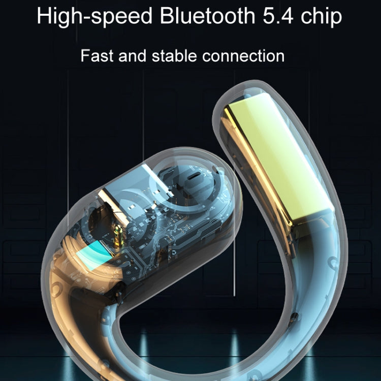 LX09 Single Ear Dual Speaker Stereo OWS On-Ear Bluetooth Earphone