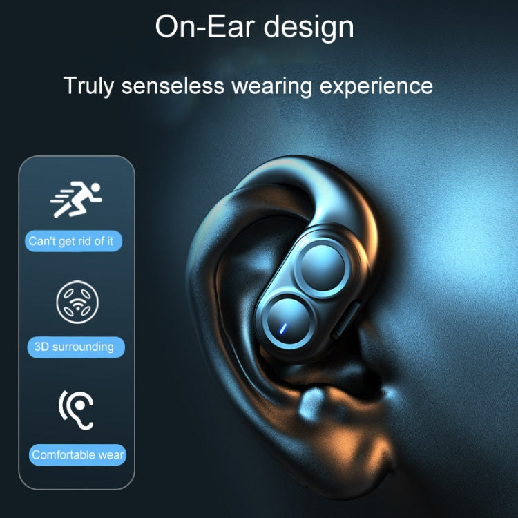 LX09 Single Ear Dual Speaker Stereo OWS On-Ear Bluetooth Earphone