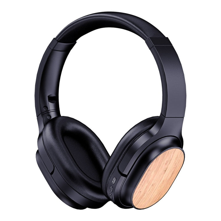 Bamboo Wood Bluetooth Headphones With Built-In Sound Card, TF Card / FM / AUX Support
