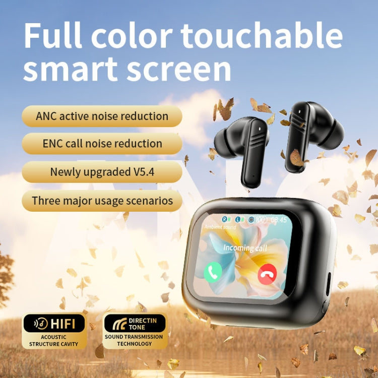 LX-10 Full-Color Touch Screen ANC+ENC Dual Noise Reduction In-Ear Wireless Bluetooth Earphone