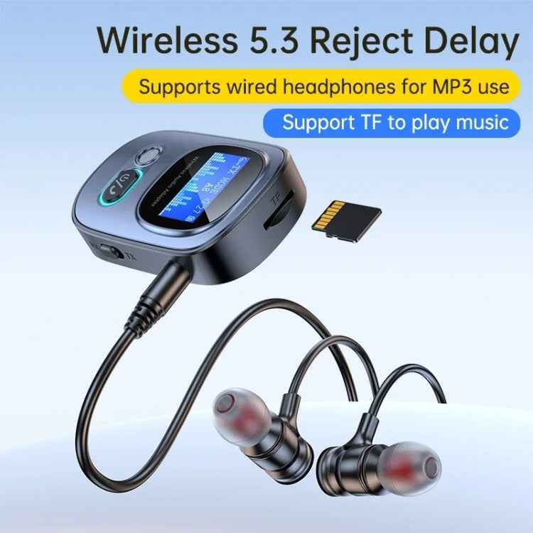Bluetooth 5.3 Audio Adapter Receiver Transmitter MP3 Player Supports Wired Headset / TF Card