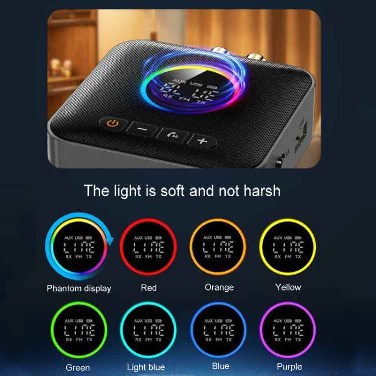 OMS-M10 Bluetooth 5.4 Adapter Audio Receiver FM Transmitter U Disk 3 In 1