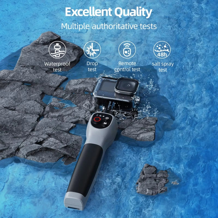 TELESIN 0.85m Underwater Selfie Stick Wireless Remote Control For GoPro HERO13 Black / HERO12 Black / HERO11 Black / HERO10 Black / HERO9 Black / HERO8 Black, Selfie Stick