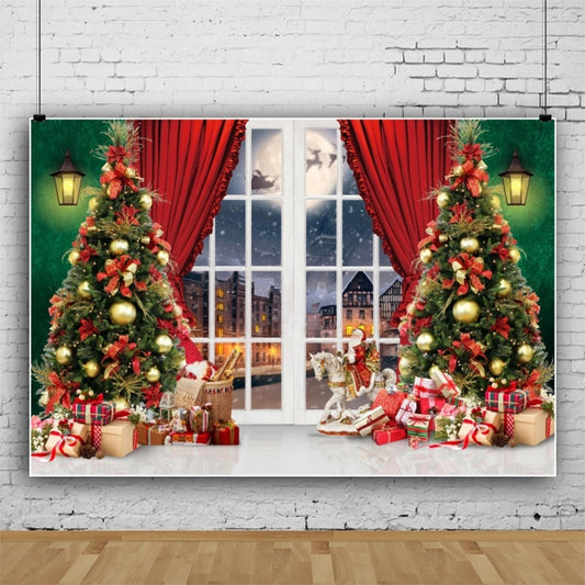 120x80cm Christmas Wreath Snow Scene Photography Background Curtain, 11421618, 11421670, 11421909, 11422035, 11422036, 11422037, 12805213, 12805214, 12805218