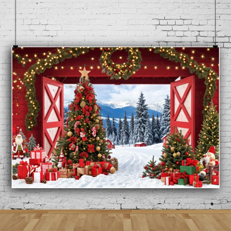 120x80cm Christmas Wreath Snow Scene Photography Background Curtain, 11421618, 11421670, 11421909, 11422035, 11422036, 11422037, 12805213, 12805214, 12805218