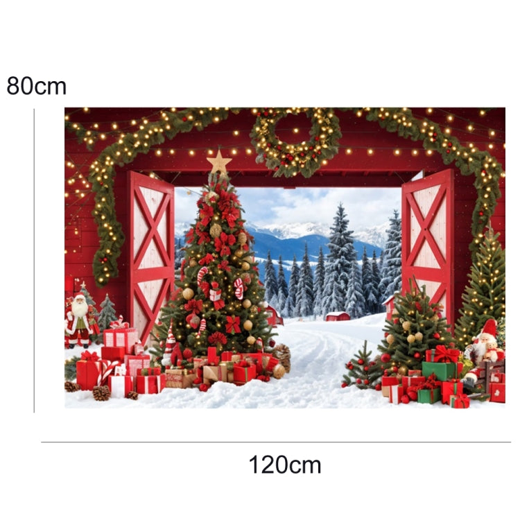 120x80cm Christmas Wreath Snow Scene Photography Background Curtain, 11421618, 11421670, 11421909, 11422035, 11422036, 11422037, 12805213, 12805214, 12805218