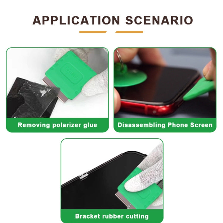3pcs /Pack BAKU BA-219 Stainless Steel Prying Blade For Phone Screen & Residual Glue Remove, BA-219