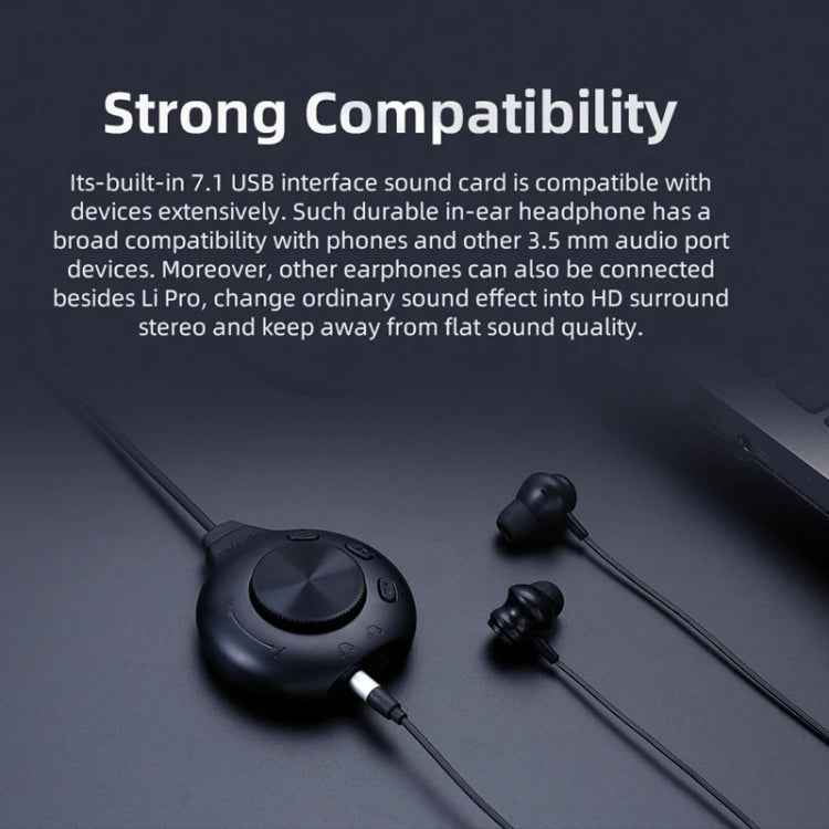 Bluedio LI PRO Cell Phone Wired In-Ear 3.5mm 7.1 Sound Card Gaming Computer Earphones