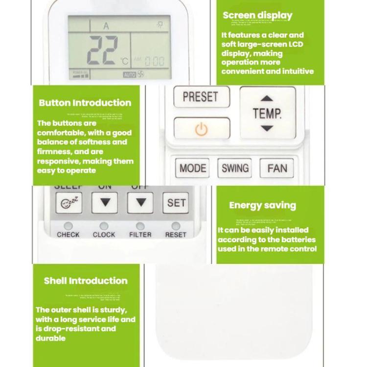 For Toshiba DZ-01 English Central Air Conditioning Heating & Cooling Remote Control, DZ-01