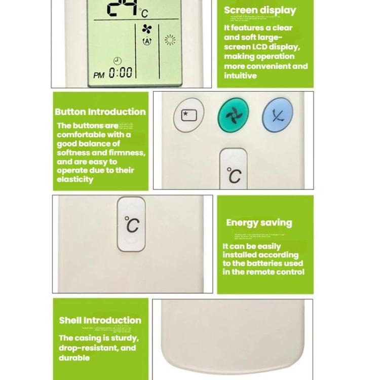 RAR-3U2 For Hitachi English Air Conditioner Heating / Cooling Remote Control, RAR-3U2