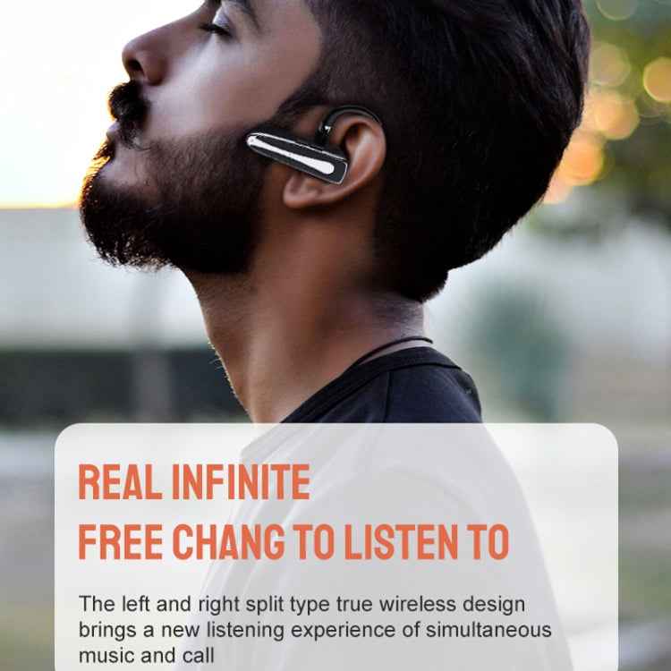 Bluetooth Earphone With Digital Display Charging Compartment Wireless Earphone For Car Talking Noise Reduction