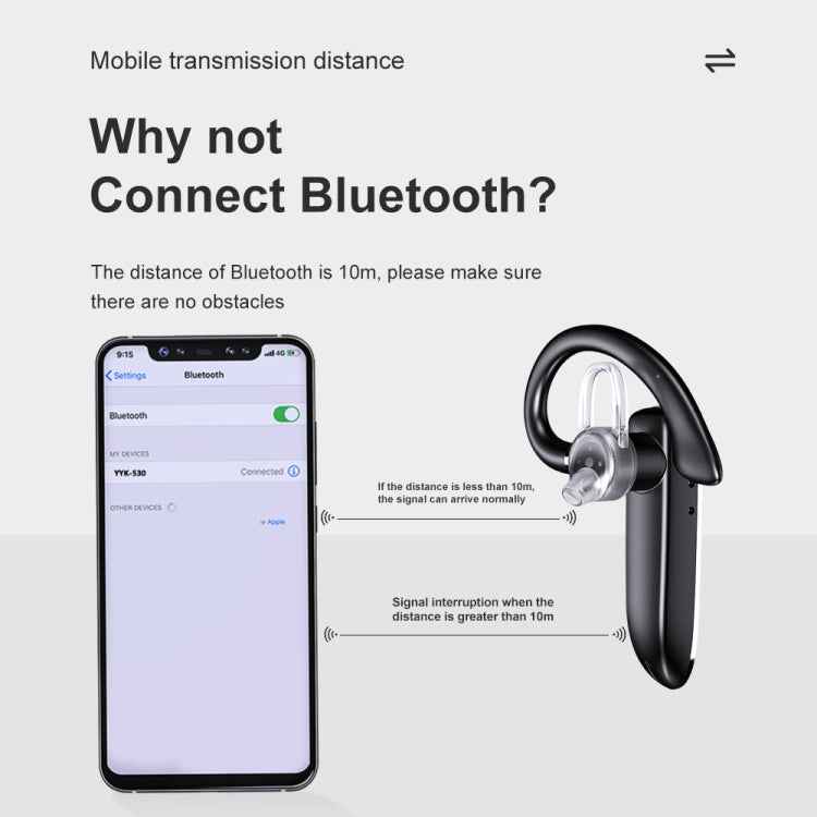 Bluetooth Earphone With Digital Display Charging Compartment Wireless Earphone For Car Talking Noise Reduction
