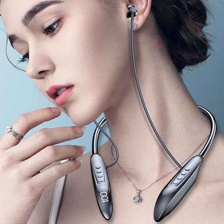 M518P Running Sports Long Standby Semi-In-Ear Neck-Hanging Digital Bluetooth Earphone