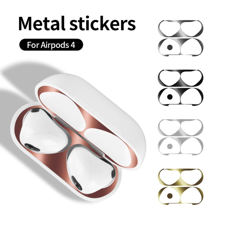For Apple AirPods 4 Metal Sticker Case