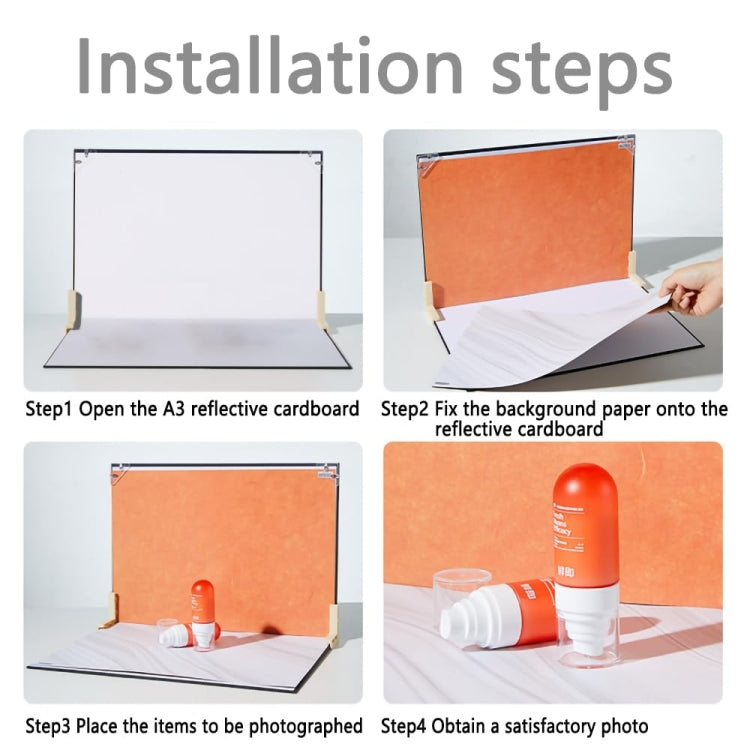 30x40cm 2+7 Thick Background Boards Photography Props Background Set, One, Two, Three