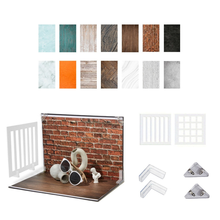 42x29cm Window Pane Background Thickened Photography Props Board, One, Two, Three, Four