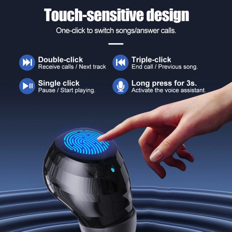 Q1 Mini Single Ear With Charging Compartment Wireless Invisible Stereo Bluetooth Earphone