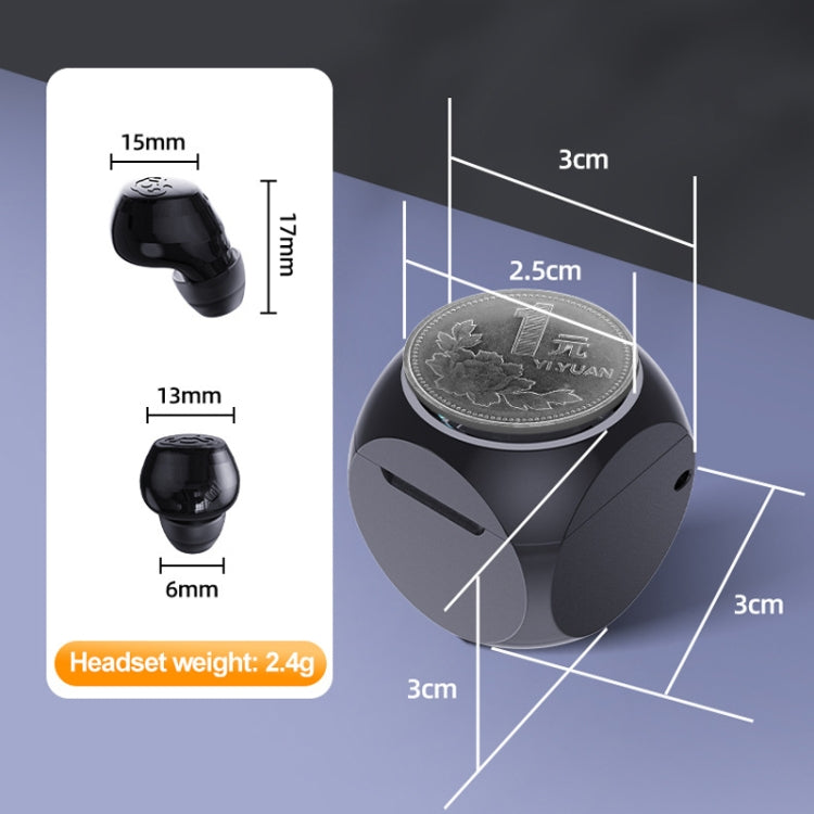 Q1 Mini Single Ear With Charging Compartment Wireless Invisible Stereo Bluetooth Earphone