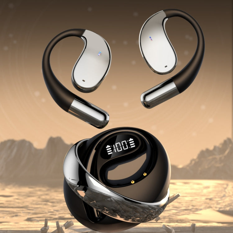 Q93 Planet Energy Ring Rotating Open-Ear Bluetooth Earphone With Lanyard