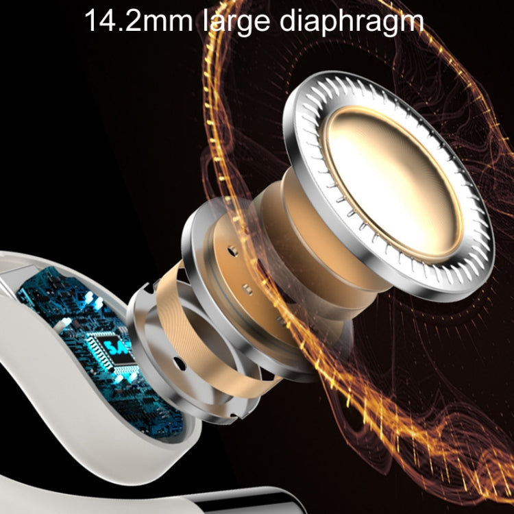 Q93 Planet Energy Ring Rotating Open-Ear Bluetooth Earphone With Lanyard