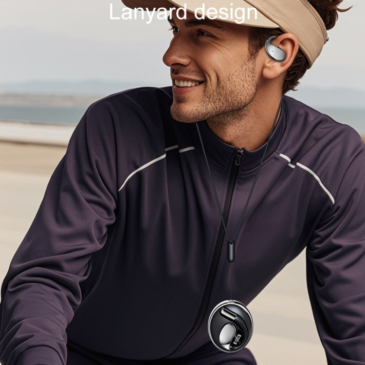 Q93 Planet Energy Ring Rotating Open-Ear Bluetooth Earphone With Lanyard