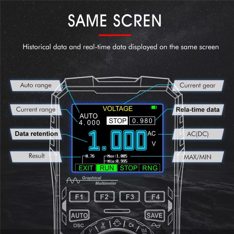 TOOLTOP 2 In 1 DIY Oscilloscope Mini Multimeter, ET2010A