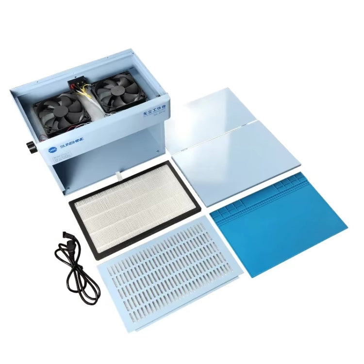 SUNSHINE SS-917C Mobile Phone Screen Repair Dust-free Workbench Green White Light Dual Lamps Dust Display Lamp Operator Bench