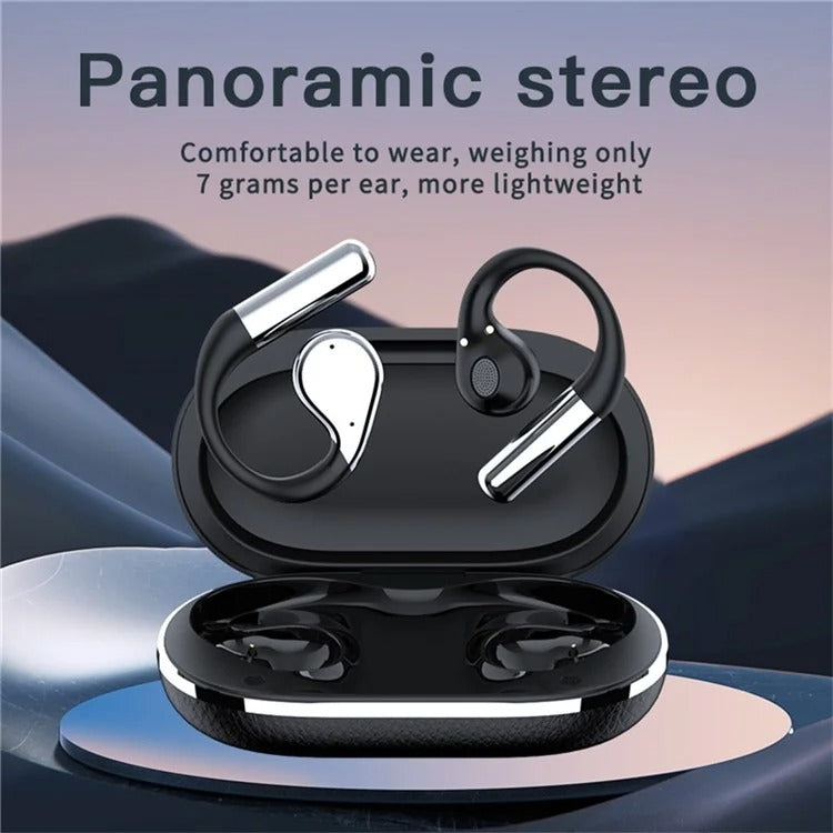 Wireless Bluetooth Earbuds with Ear Hooks OWS Open-Ear Noise-Canceling Headset