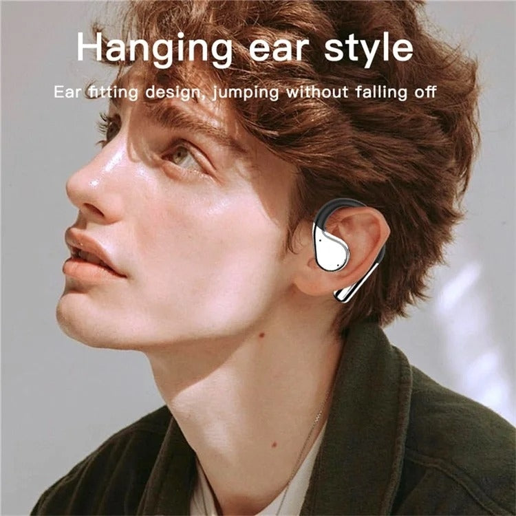 Wireless Bluetooth Earbuds with Ear Hooks OWS Open-Ear Noise-Canceling Headset
