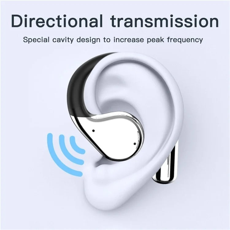 Wireless Bluetooth Earbuds with Ear Hooks OWS Open-Ear Noise-Canceling Headset