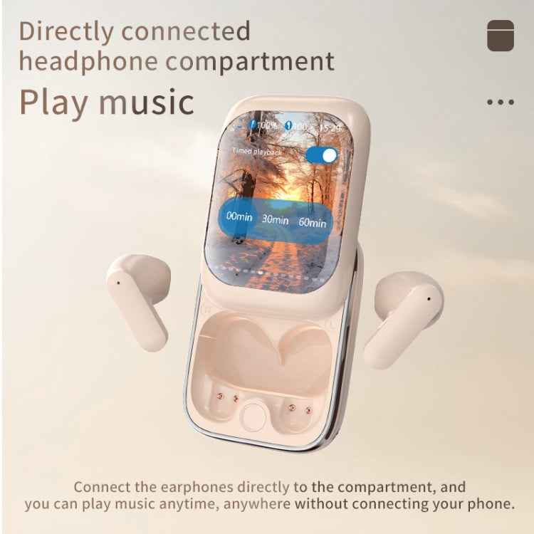IB G9 Slider Bluetooth Earbuds With Smart Touch-Control Color Screen Supports APP And Multiple Languages