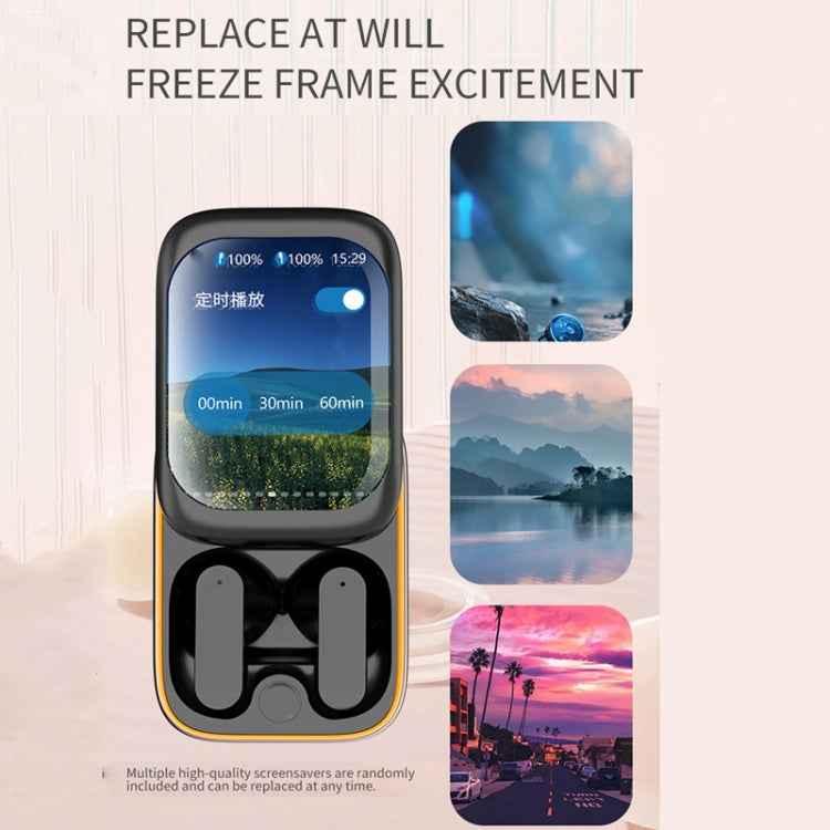 IB G9 Slider Bluetooth Earbuds With Smart Touch-Control Color Screen Supports APP And Multiple Languages