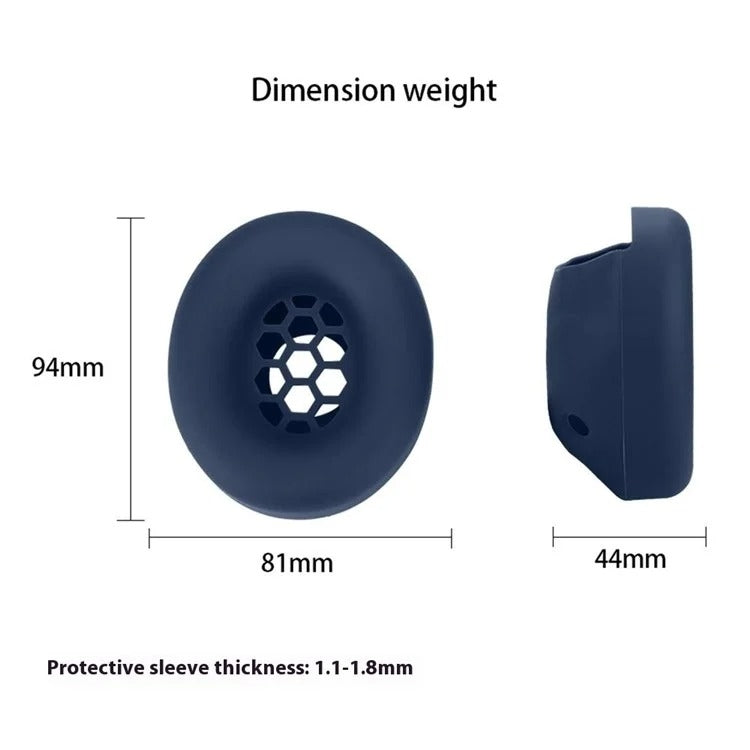 For Beats Studio Pro Headphones Silicone Cover Ear Cushion, Ear Cushion(Black), Ear Cushion(Beige), Ear Cushion(Red), Ear Cushion(Deep Blue)