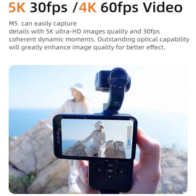 Ordro HD DV Three-Axis Anti-Shake Gimbal Rotating Screen Pocket Camera, M5
