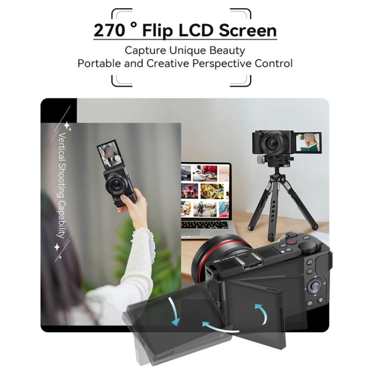 Ordro 5K Optical Zoom IR Night Vision Light Side-Flip LCD Screen Digital Camera, G730 White, G730 Black
