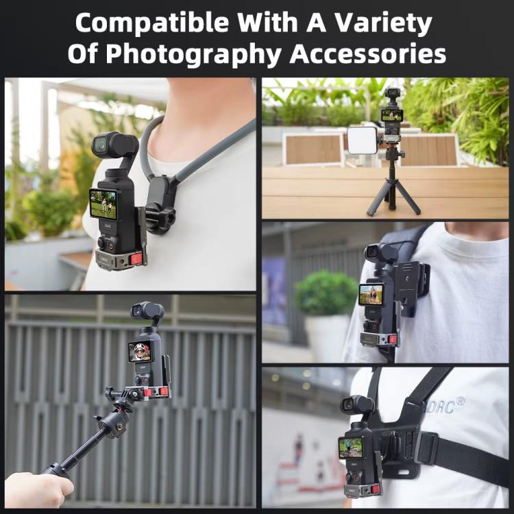 For DJI OSMO Pocket 3 BRDRC PO3005 Multi-functional Magnetic Base Expansion Back Clip Holder Adapter Bezel Accessory, For DJI OSMO Pocket 3 Tarnish