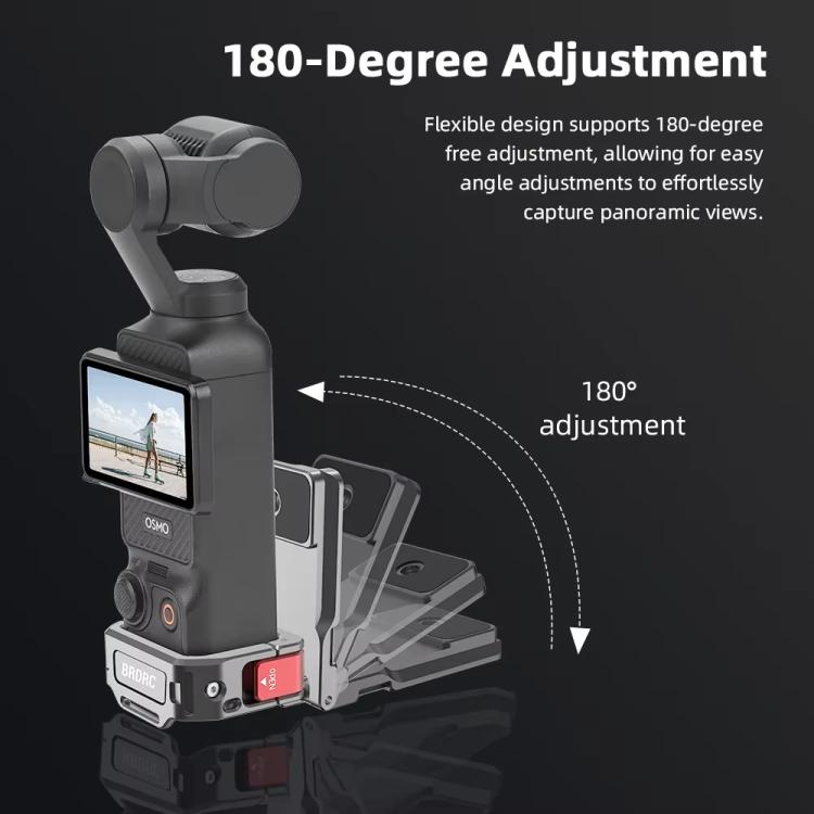 For DJI OSMO Pocket 3 BRDRC PO3005 Multi-functional Magnetic Base Expansion Back Clip Holder Adapter Bezel Accessory, For DJI OSMO Pocket 3 Tarnish