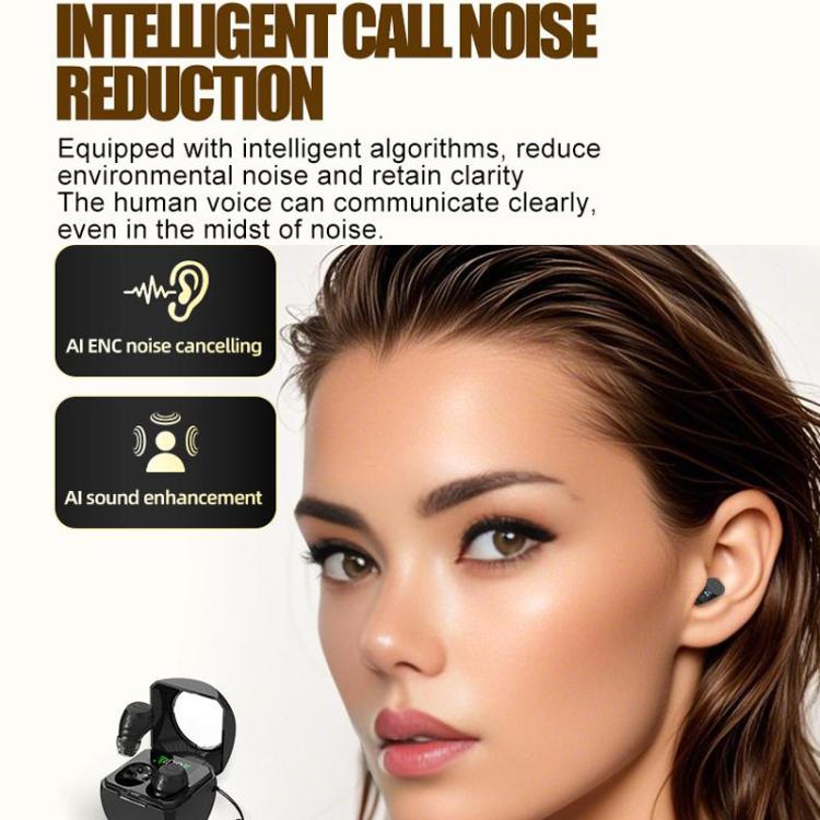 Smart ENC Noise Reduction Mini Bluetooth Earphones With Charging Compartment